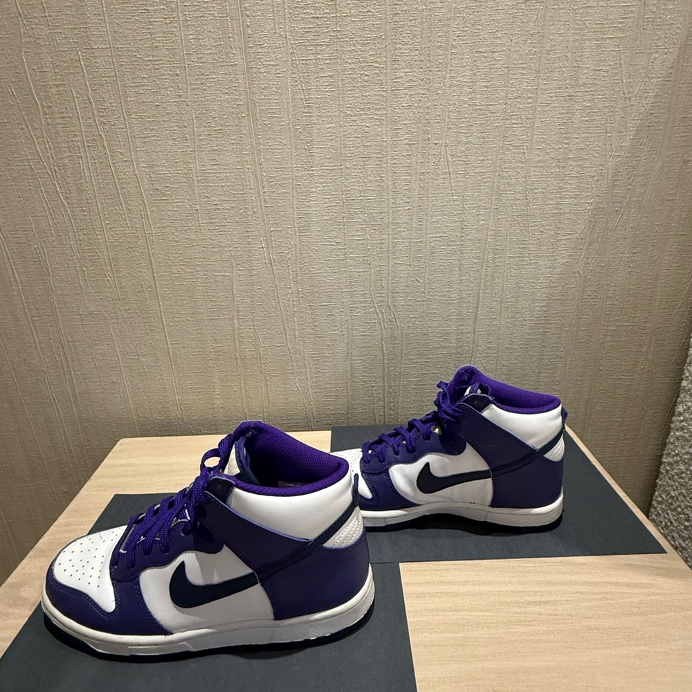 Nike Dunk High Sneakers in Purple and White